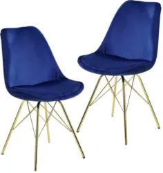 Stuhl-Set 'WL6.186', 2-er Set, blau