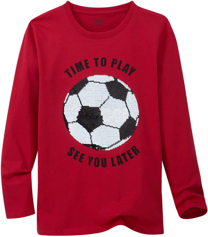 Jungen Langarmshirt mit Wendepailletten