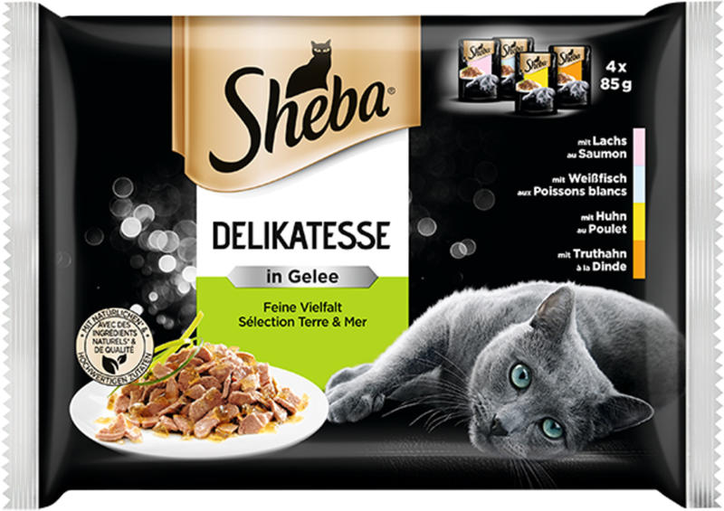 Sheba Delikatesse in Geleé mit Lachs 13x4x85g