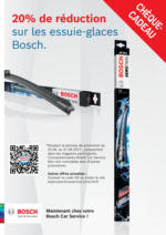 Garage Marcel Gilgen GmbH 20% sur essuie-glaces Bosch - au 31.08.2021