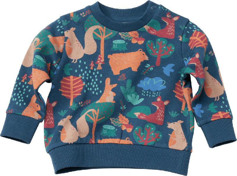 PUSBLU Kinder Pullover, Gr. 86, in Baumwolle, blau, bunt