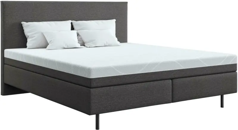 Boxspringbett in Grau/Taupe ca. 180x200cm