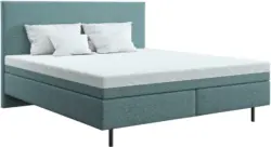 Boxspringbett in Hellblau ca. 180x200cm