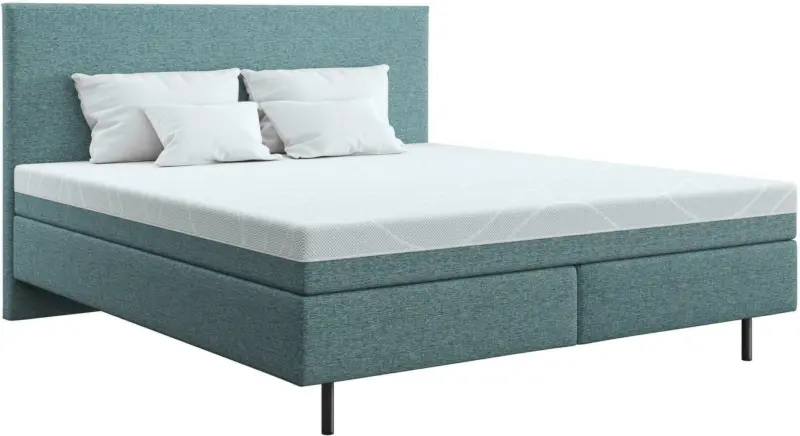Boxspringbett in Hellblau ca. 180x200cm
