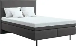 Boxspringbett in Grau/Taupe ca. 140x200cm