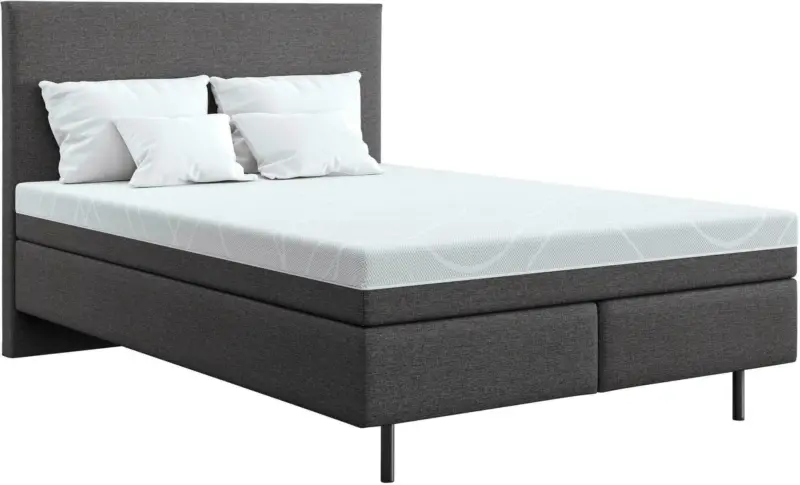 Boxspringbett in Grau/Taupe ca. 140x200cm