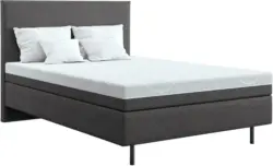 Boxspringbett in Grau/Taupe ca. 140x200cm