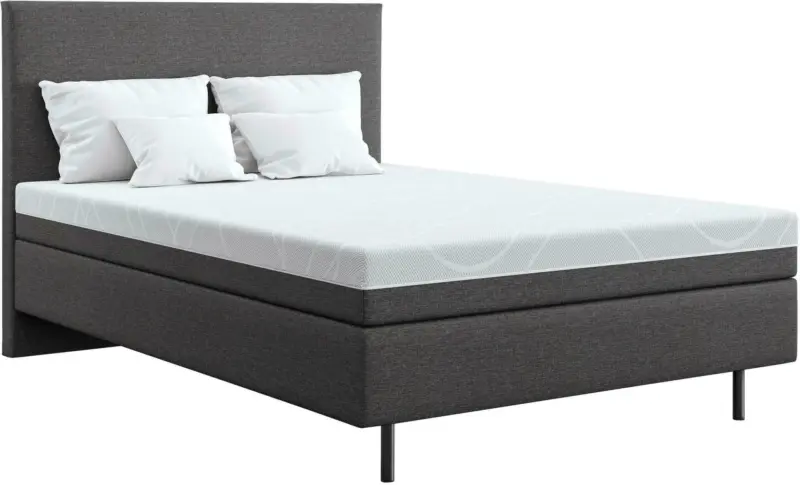 Boxspringbett in Grau/Taupe ca. 140x200cm