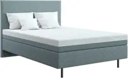Boxspringbett in Hellblau ca. 140x200cm