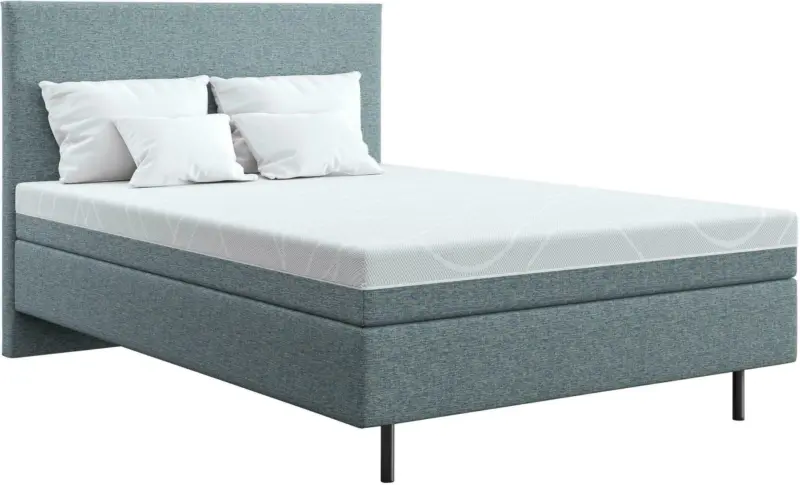 Boxspringbett in Hellblau ca. 140x200cm