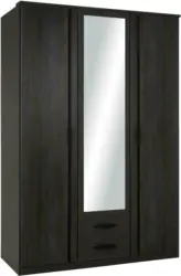 Drehtürenschrank in Graphitfarben/Schwarz