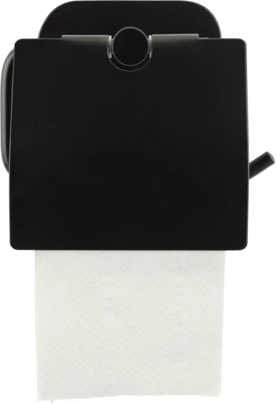 Toilettenpapierhalter aus Metall in Schwarz