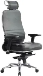 Chefsessel im Lederlook in Schwarz