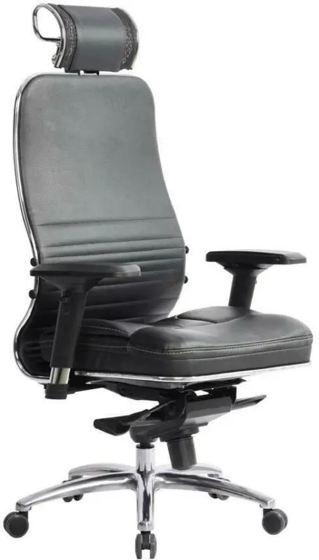 Chefsessel im Lederlook in Schwarz