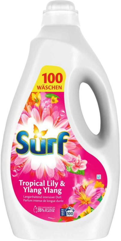 Lessive liquide Surf Tropical Lily & Ylang Ylang, 100 lessives -