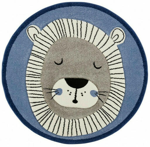 Teppich Diamond Kids ca. 120 cm Löwe blau