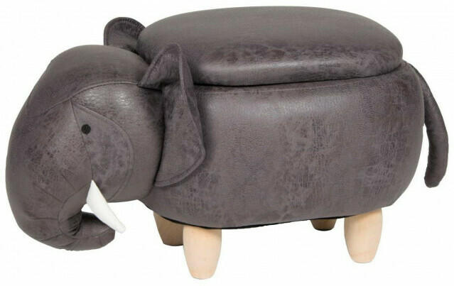 Tierhocker Elefant grau