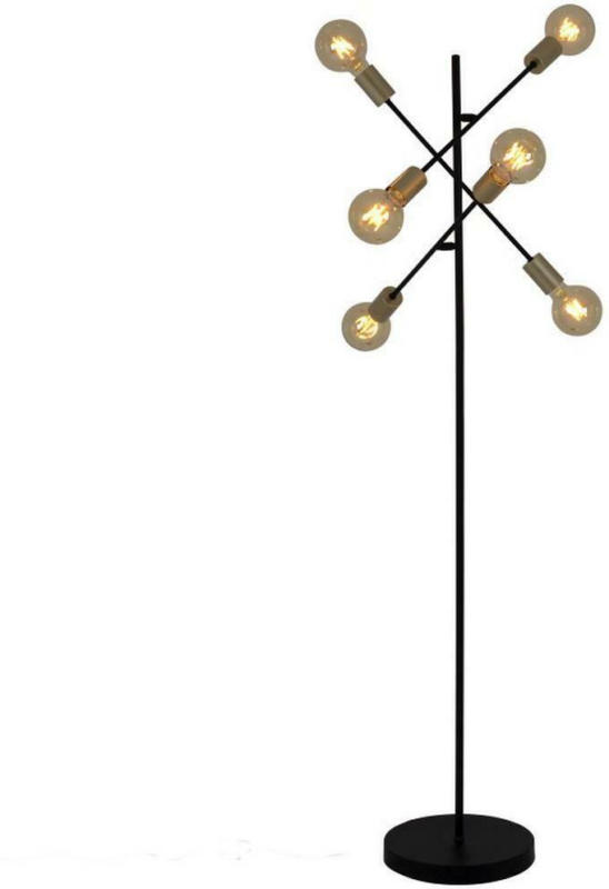 Stehlampe Modo Goldfarben/Schwarz verstellbar
