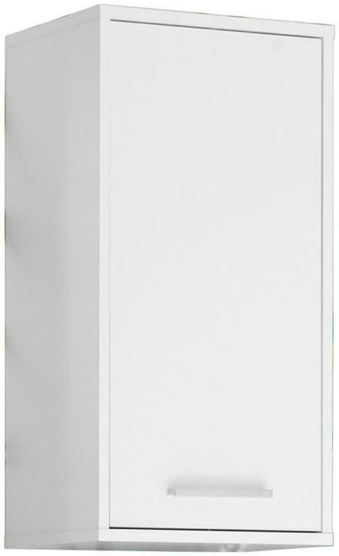 Hängeschrank Milano B: 38 cm Weiß/Eiche Dekor mit Drehtür