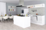 Möbelix Küchenzeile Premium mit Geräte 310 cm Weiß mit Kochinsel