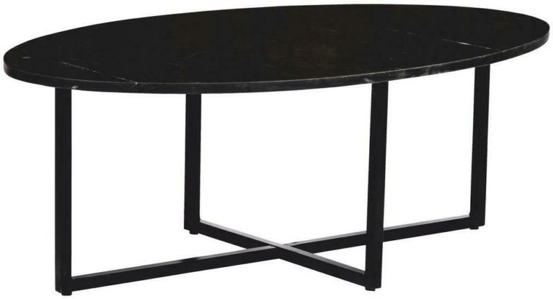 Couchtisch mit Marmorplatte Eliza Marble, Schwarz