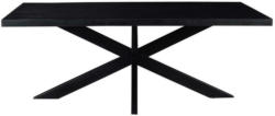 Esstisch mit Echtholz-Platte Dt-Kala 180x100cm Schwarz