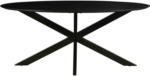 Möbelix Esstisch mit Echtholz-Platte Oval Dt-Oslo 180x90 cm Schwarz