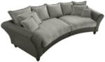 Möbelix Big Sofa Cordula mit Kissen B: 328 cm Dunkel-/Hellgrau