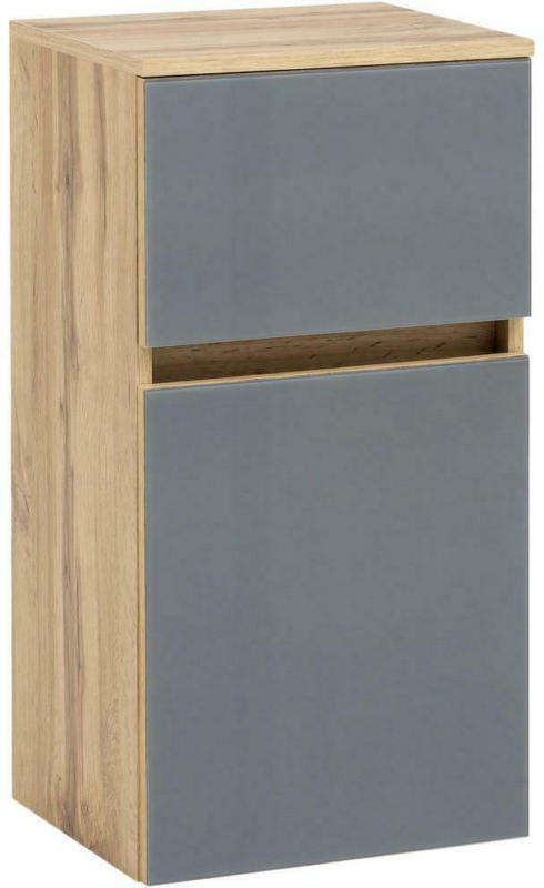 Unterschrank Helsinki B: 40 cm Grau/Eiche Dekor