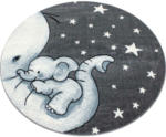 Möbelix Kinderteppich Rund Elefant Blau/Grau/Weiß Kids Ø 160 cm