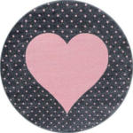 Möbelix Kinderteppich Rund Herz Pink Bambi ⌀ 120 cm