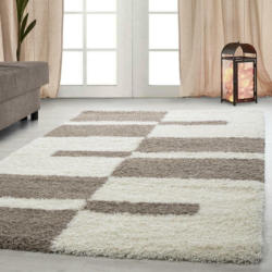 Hochflor Teppich Beige Gala 240x340 cm