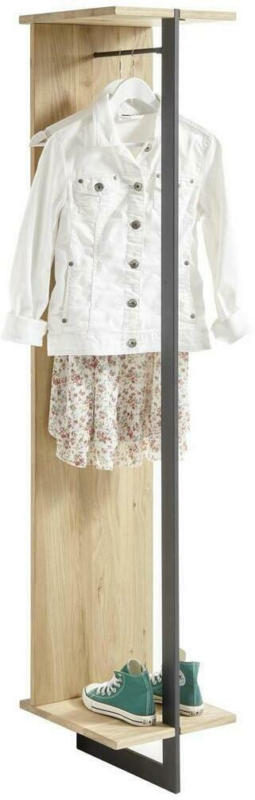 Garderobenpaneel Eiche Ablage + Kleiderstange B: 35cm