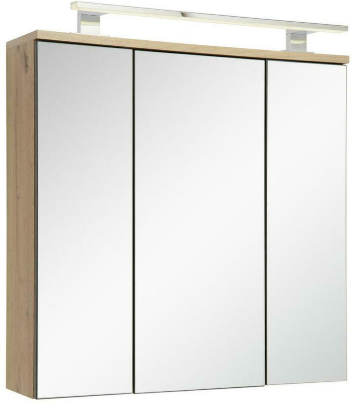 Spiegelschrank Giga mit Led 3- Türig BxHxT 70x70x19 cm
