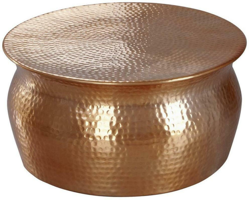 Couchtisch Rund Orientalisch Karam, Kupferfarben