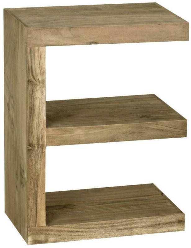 Beistelltisch Holz E-Förmig Mumbai, Akazie
