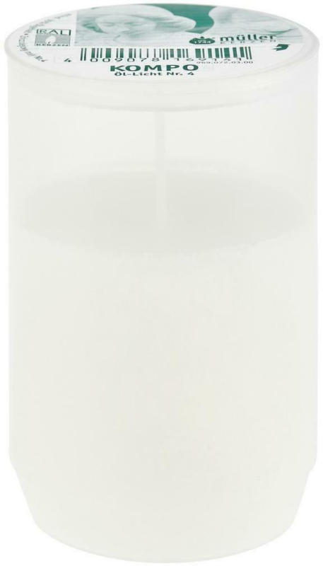 Grablicht Weiß Ø/H: 5,6/9,6 cm