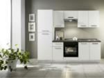 Möbelix Küchenzeile Belluna mit Geräten 250 cm Weiß/Eiche Elegant