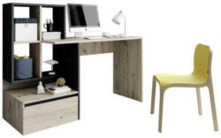 Schreibtisch mit Stauraum B 145 Paco, Eiche/Anthrazit