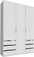 Möbelix Drehtürenschrank mit Schubladen 150cm Level 36a, Weiß Dekor
