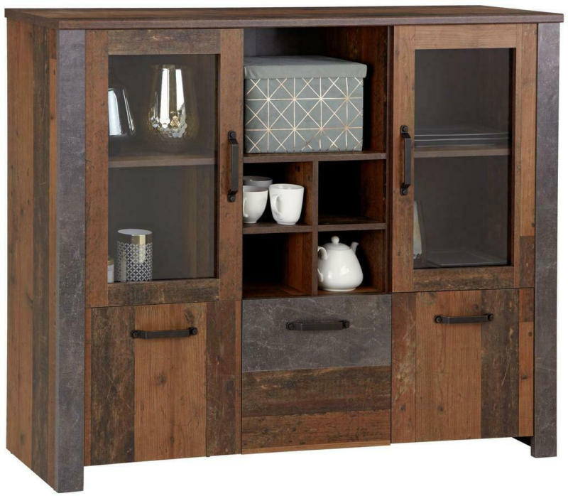 Highboard mit Türdämpfung B 151,3 cm Ontario, Old Style
