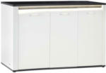 Möbelix Sideboard mit Beleuchtung B 156,3 cm Alassio, Weiß