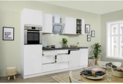 Küchenzeile Premium mit Geräten 280 cm Weiß Elegant