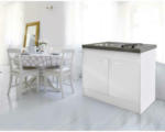 Möbelix Miniküche mit Kochfeld 100 cm Weiß Dekor Modern