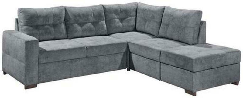 Ecksofa mit Schlaffunktion + Bettkasten Adone, Stoffbezug