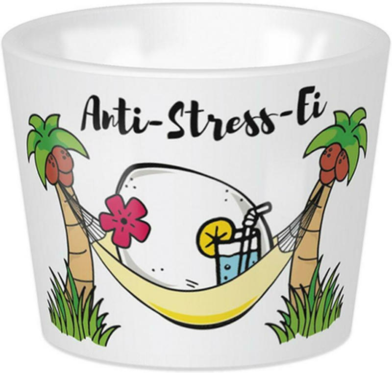 Eierbecher Anti-Stress-Ei Porzellan D/H: ca. 5/4 cm