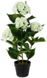 Kunstpflanze Hortensie Weiß H: 92 cm mit Topf