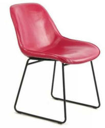 Schalenstuhl Cora Pink/Rot Gepolstert 2er-Set