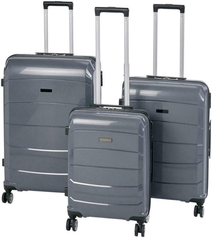 Reisekoffer Set 3-Teilig. New York 4 Rollen Hartschale