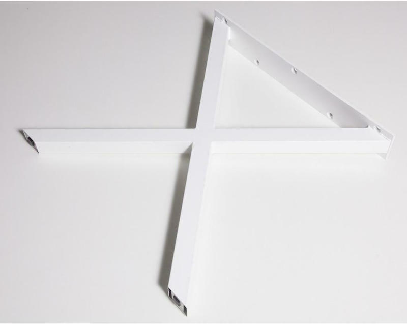 Tischgestell Stahl Weiß BxH: 70x71 cm, X-Form